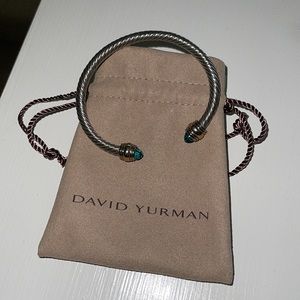 David Yurman Cable Classic Bracelet with Blue Topaz